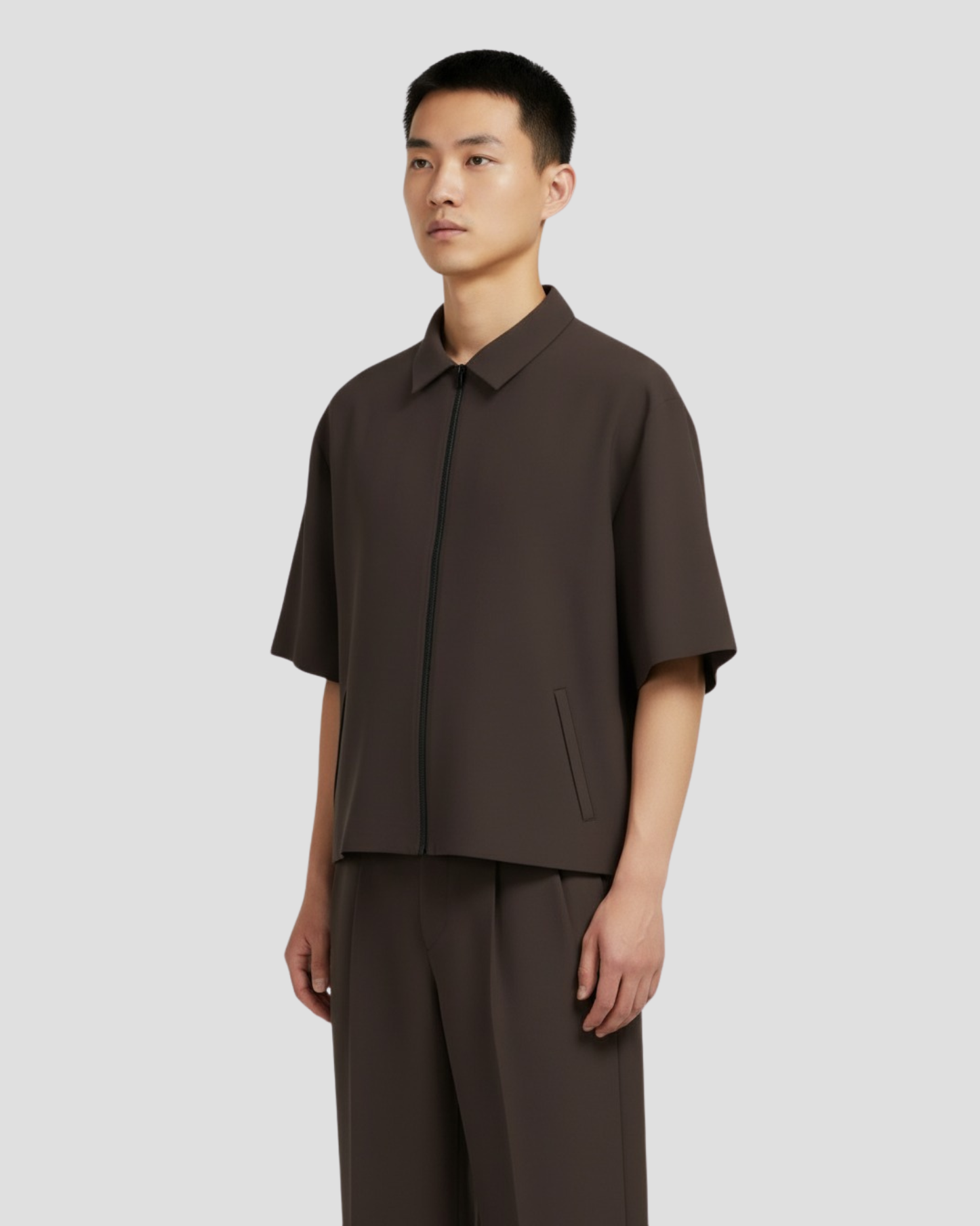 Short Sleeve Zip-Up