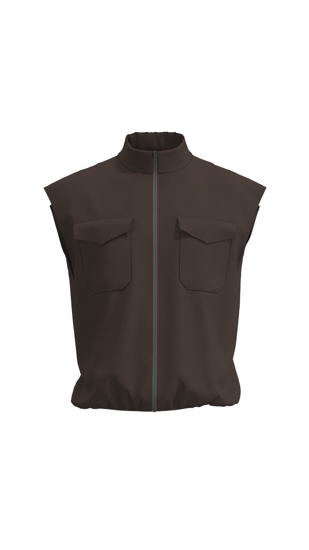 Men Sleeveless Zip-Up