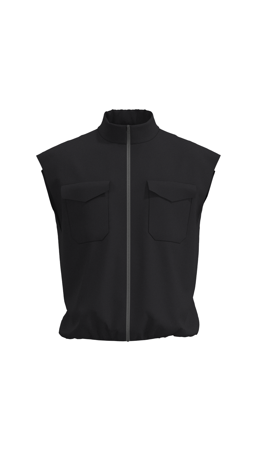 Men Sleeveless Zip-Up