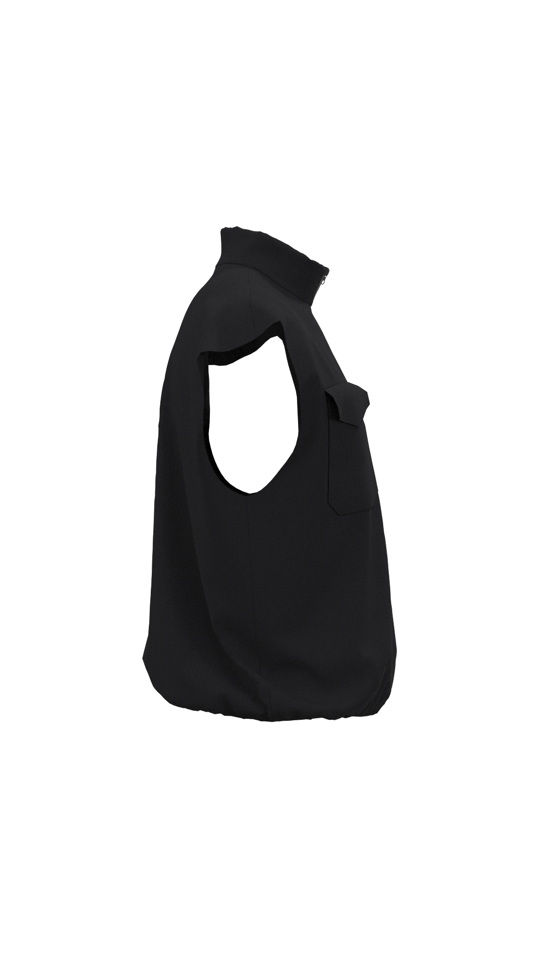 Men Sleeveless Zip-Up