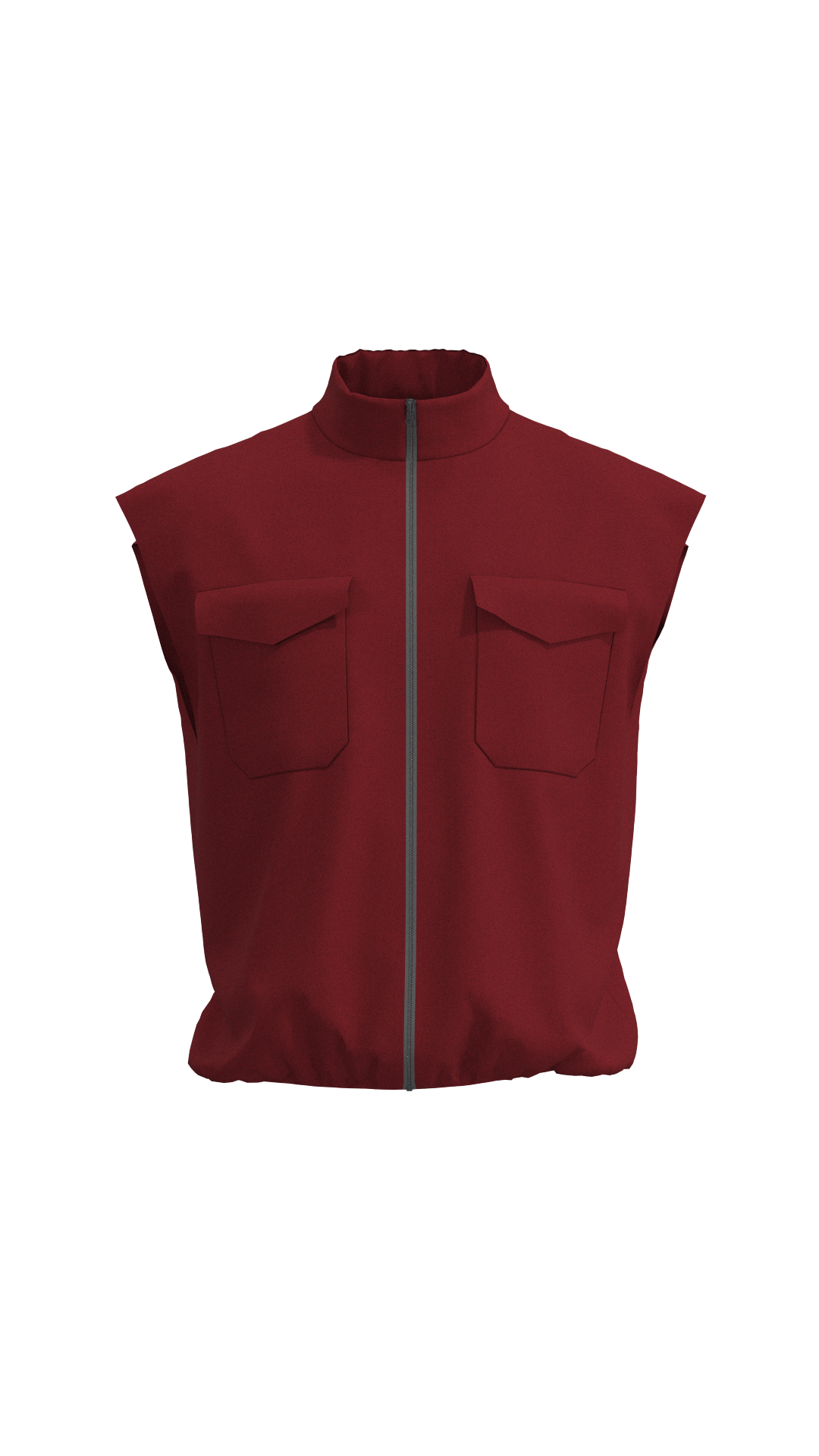 Men Sleeveless Zip-Up
